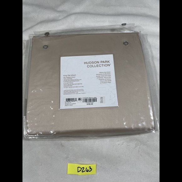 NIB [ King ] 600TC Cotton Flat Sheet for Hudson Park in Plumice‎ - Picture 3 of 11